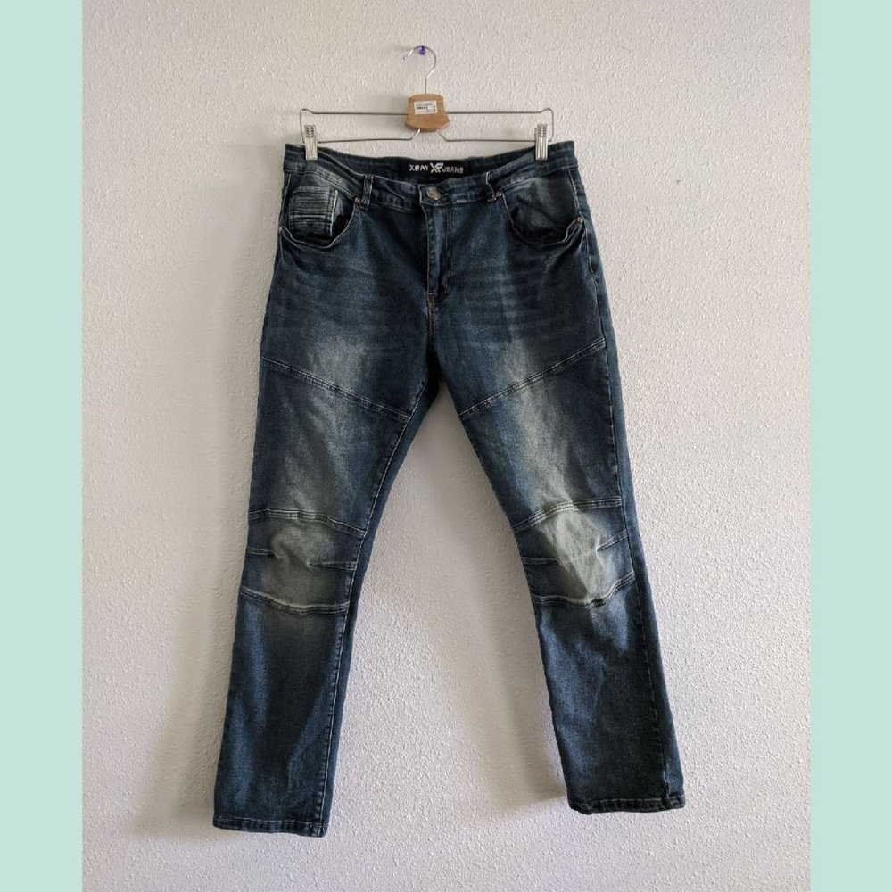 NWOT X-RAY Slim-Fit Moto Jeans Size 36